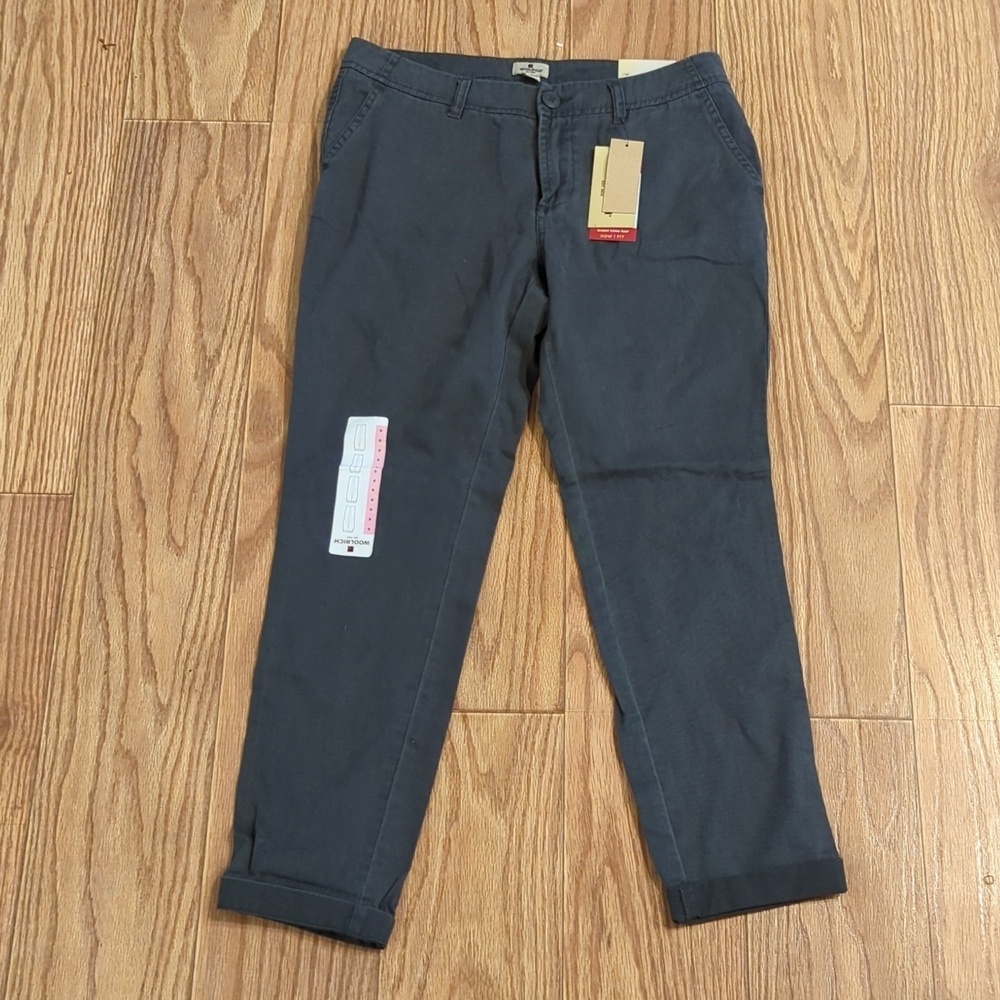 NEW Woolrich Sunday Chino Pants cropped mid-rise 100% cotton women's size 6